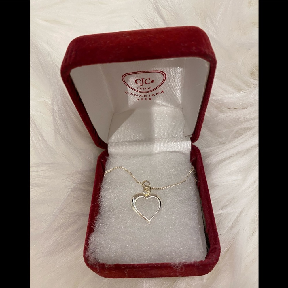 Canadian Sterling Silver Heart Necklace